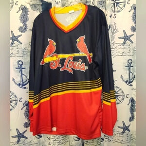 St. Louis Cardinals Hockey Jersey Sweater Long Sleeve XL